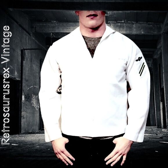 𝅺vintage US Navy Pullover Uniform Men’s Shirt, Size 42R - Picture 5 of 6